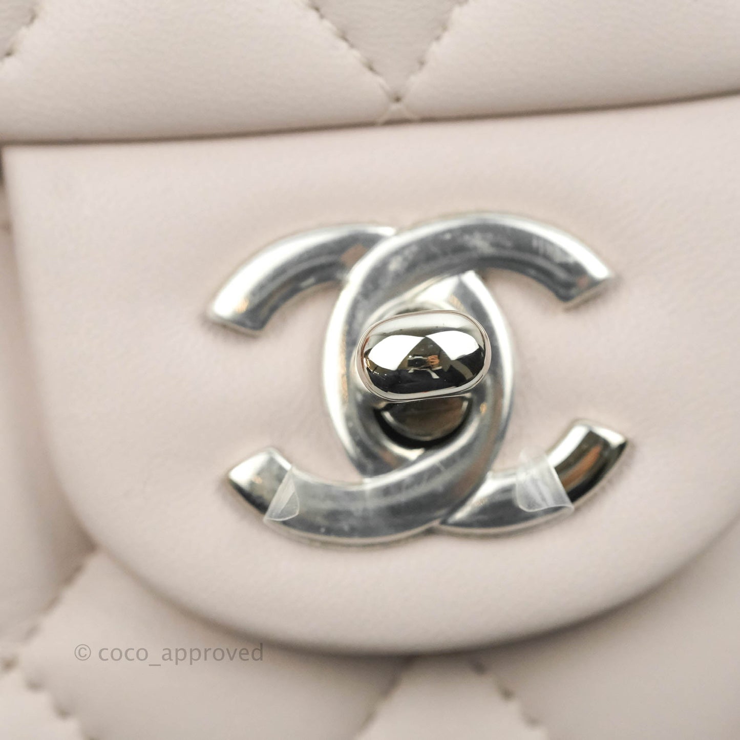 Chanel Mini Square Quilted Pale Lilac Silver Hardware