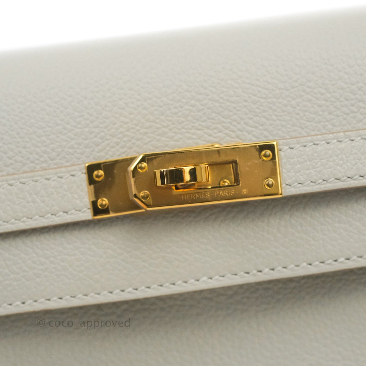 Hermès Kelly Danse II Bag Gris Perle 80 Evercolor Gold Hardware