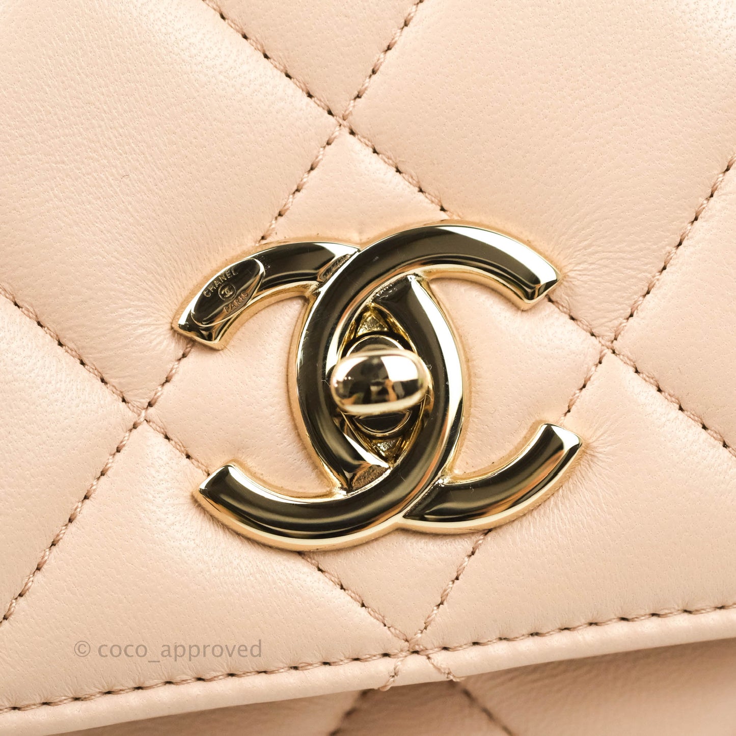Chanel Small Trendy CC Light Pink Lambskin Gold Hardware