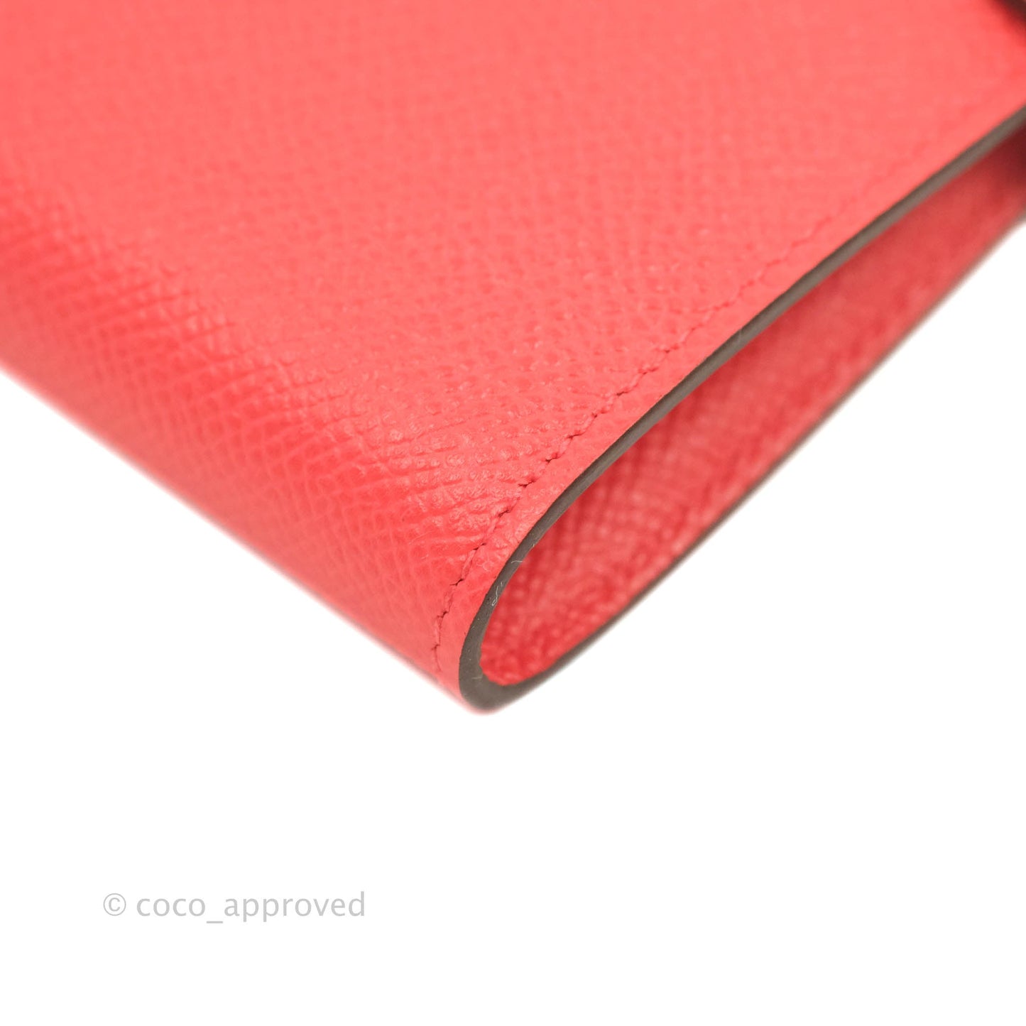 Hermès Kelly Wallet Red Epsom Palladium Hardware