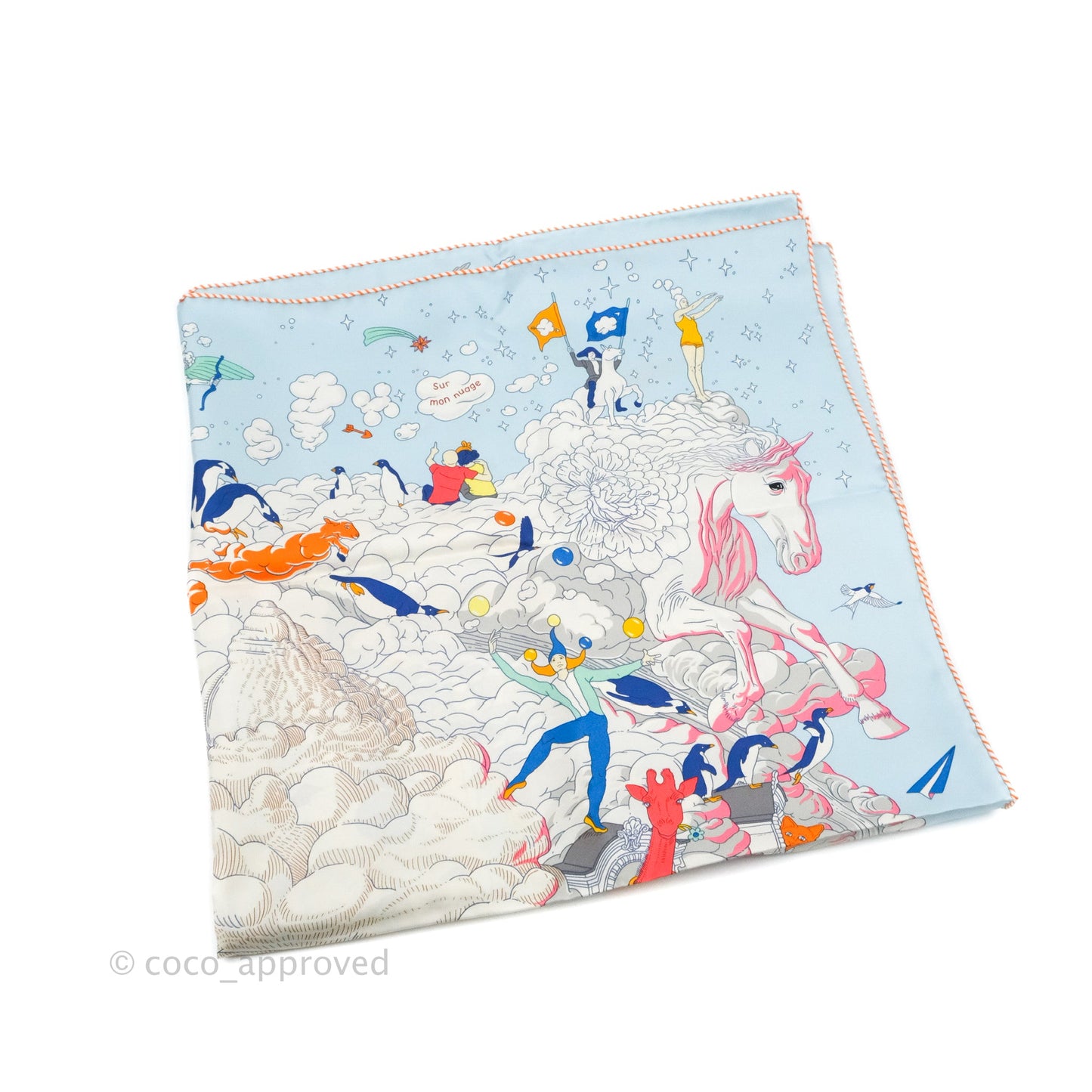 Hermès Sur Mon Nuage Scarf 90