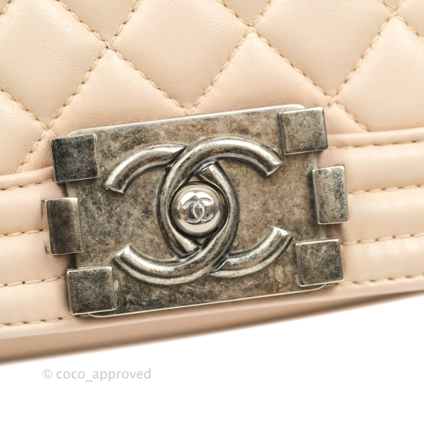 Chanel Boy Small Light Beige Pink Calfskin Ruthenium Hardware