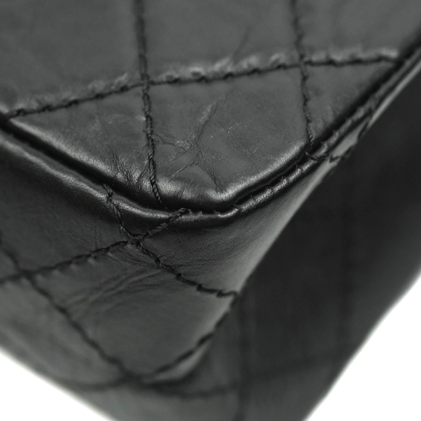 Chanel 2.55 Reissue Lucky Charms 225 Flap Black Crumpled Calfskin Ruthenium Hardware