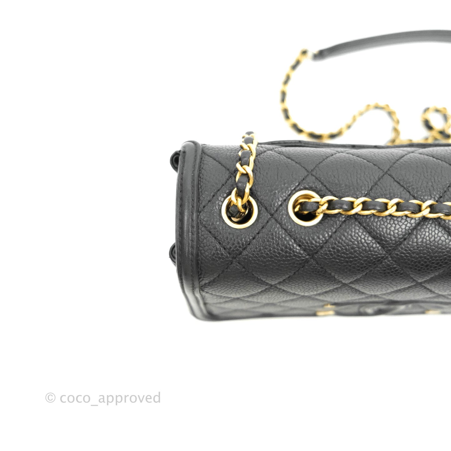 Chanel Quilted Small CC Filigree Flap Black Caviar