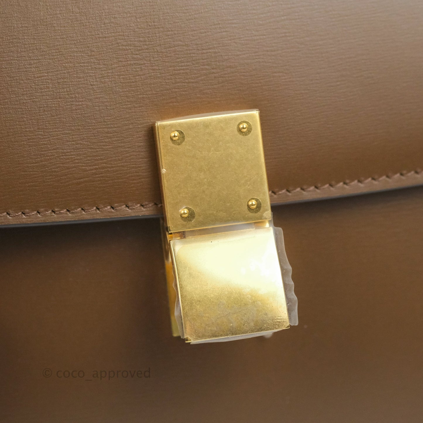 Celine Teen Classic Box Flap Caramel Calfskin
