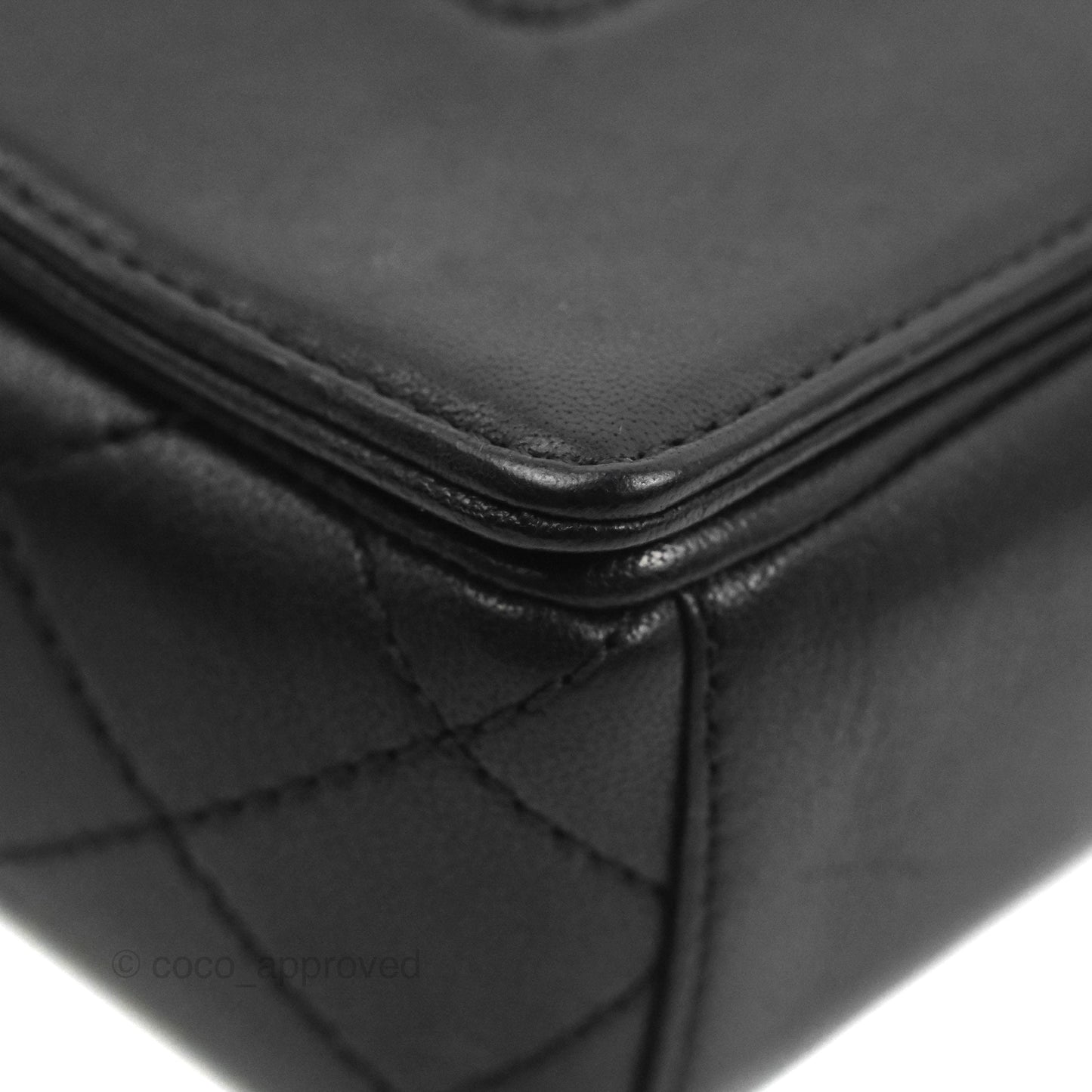 Chanel Small Vintage Mademoiselle Flap Black Sheepskin Gold Hardware