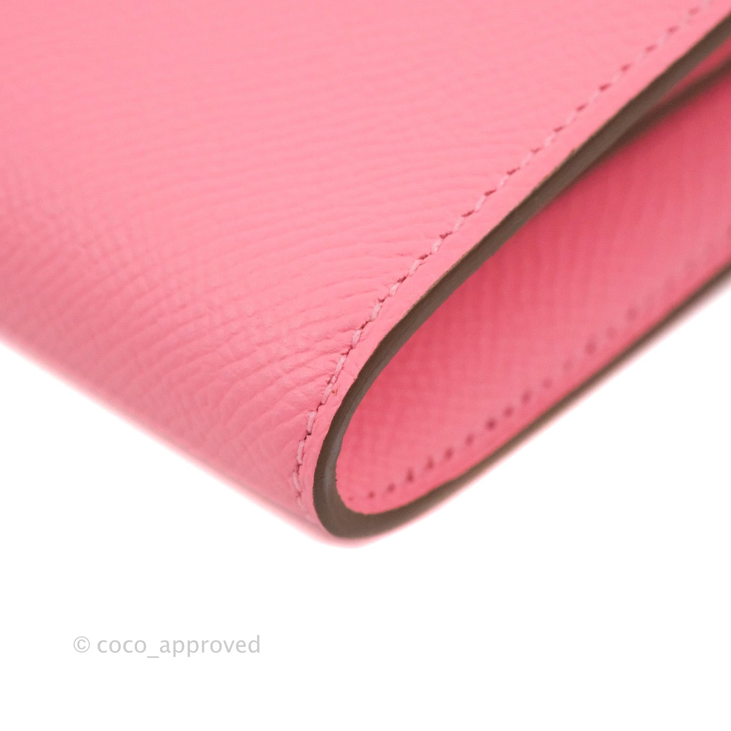 Hermès Constance Short Wallet Rose Azalee Epsom Silver Hardware