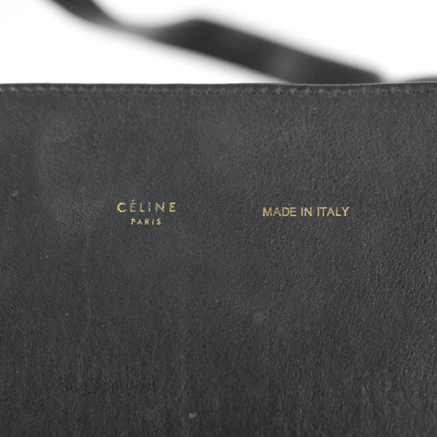 Celine Large Cabas Phantom Brown Suede Black Calfskin