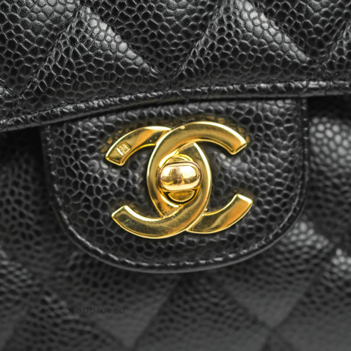 Chanel Small Classic Quilted Flap Black Caviar 24K Gold Hardware
