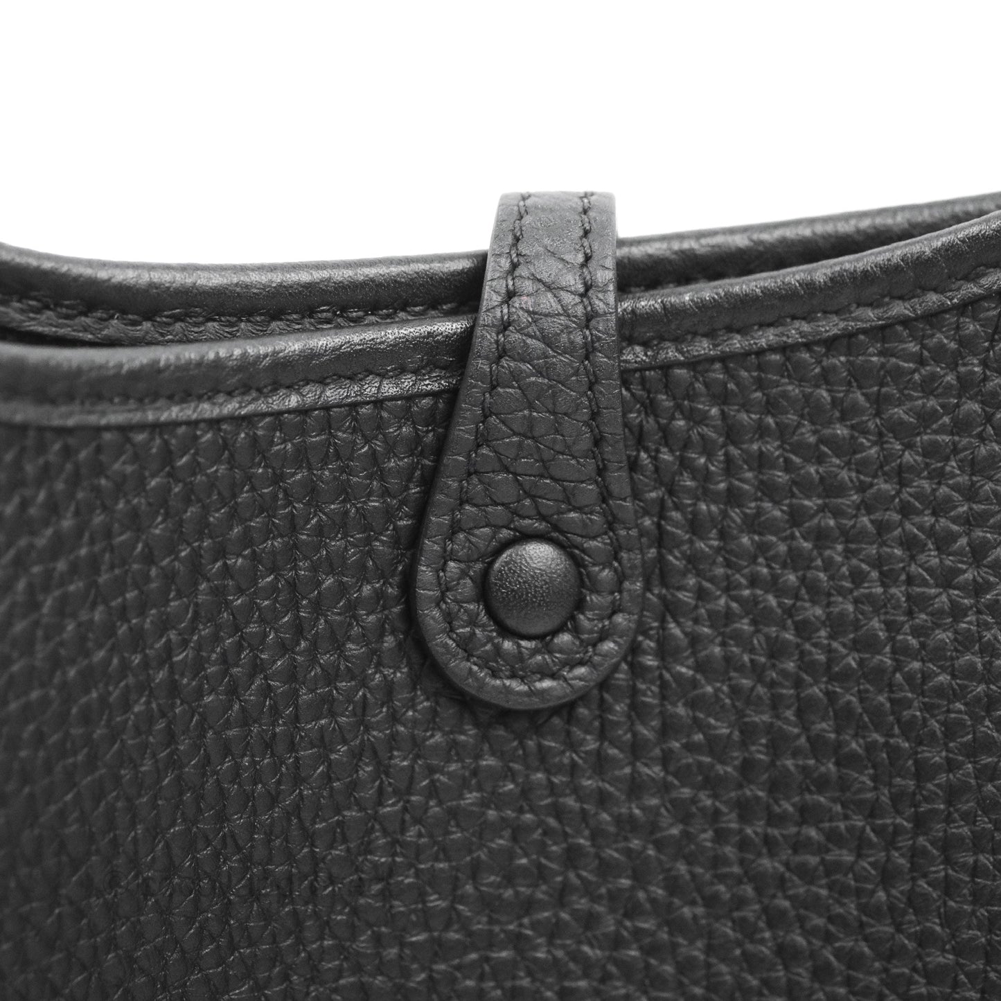 Hermès Mini Evelyne 16 Black Clemence Gold Hardware