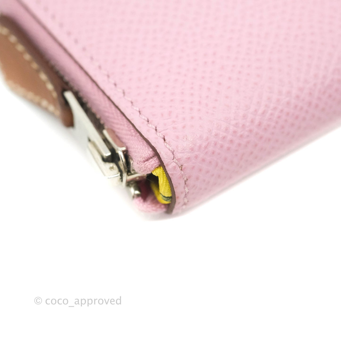 Hermès Silk In Compact Wallet Pink Epsom