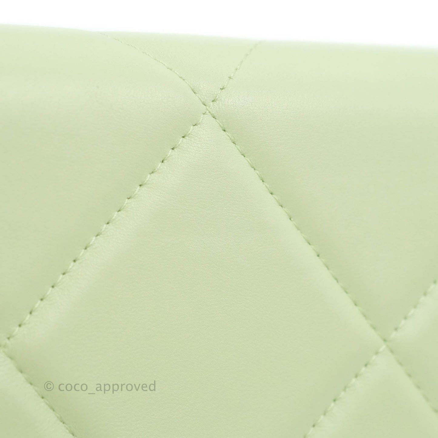 Chanel 19 Mini Clutch with Chain Light Green Lambskin Mixed Hardware 22C
