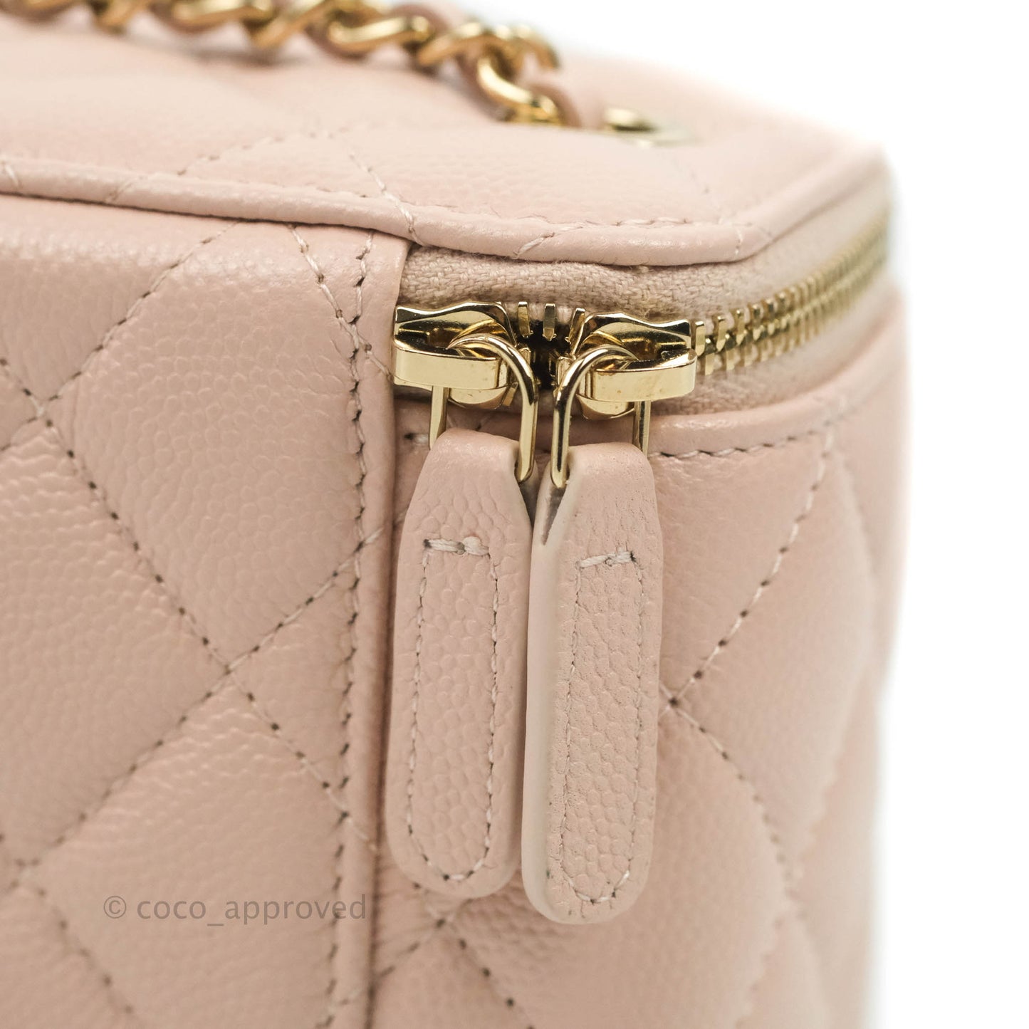 Chanel Mini Vanity With Chain Rose Clair Pink Caviar Gold Hardware
