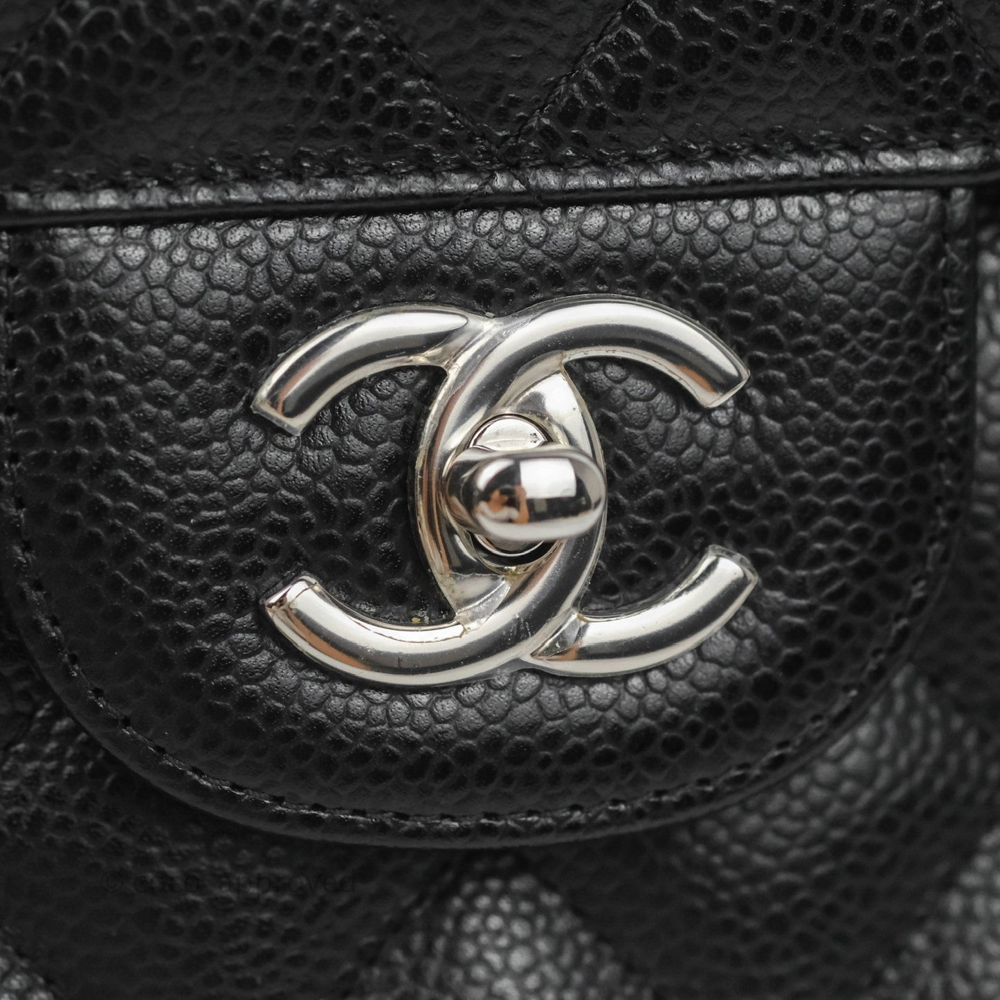 Chanel Jumbo Double Flap Black Caviar Silver Hardware⁣⁣