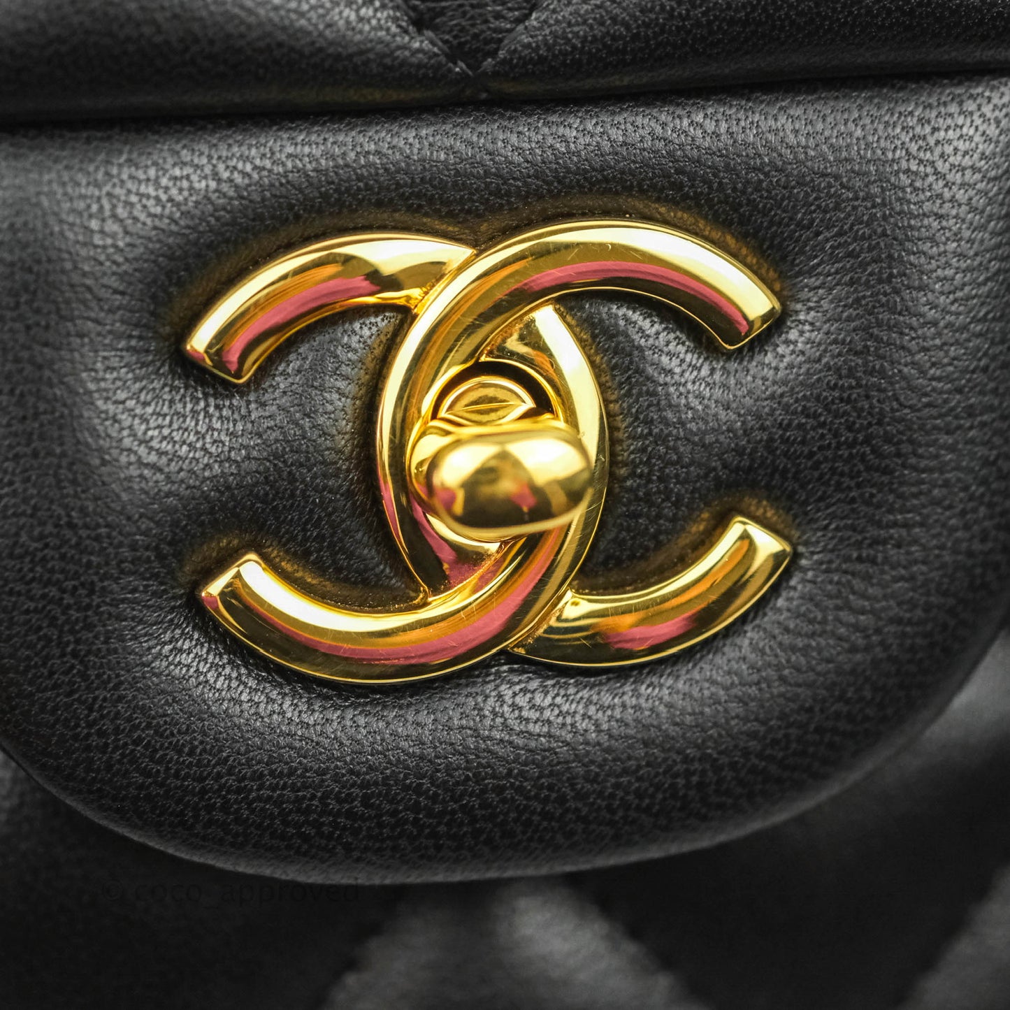 Chanel Jumbo Double Flap Black Lambskin Gold Hardware