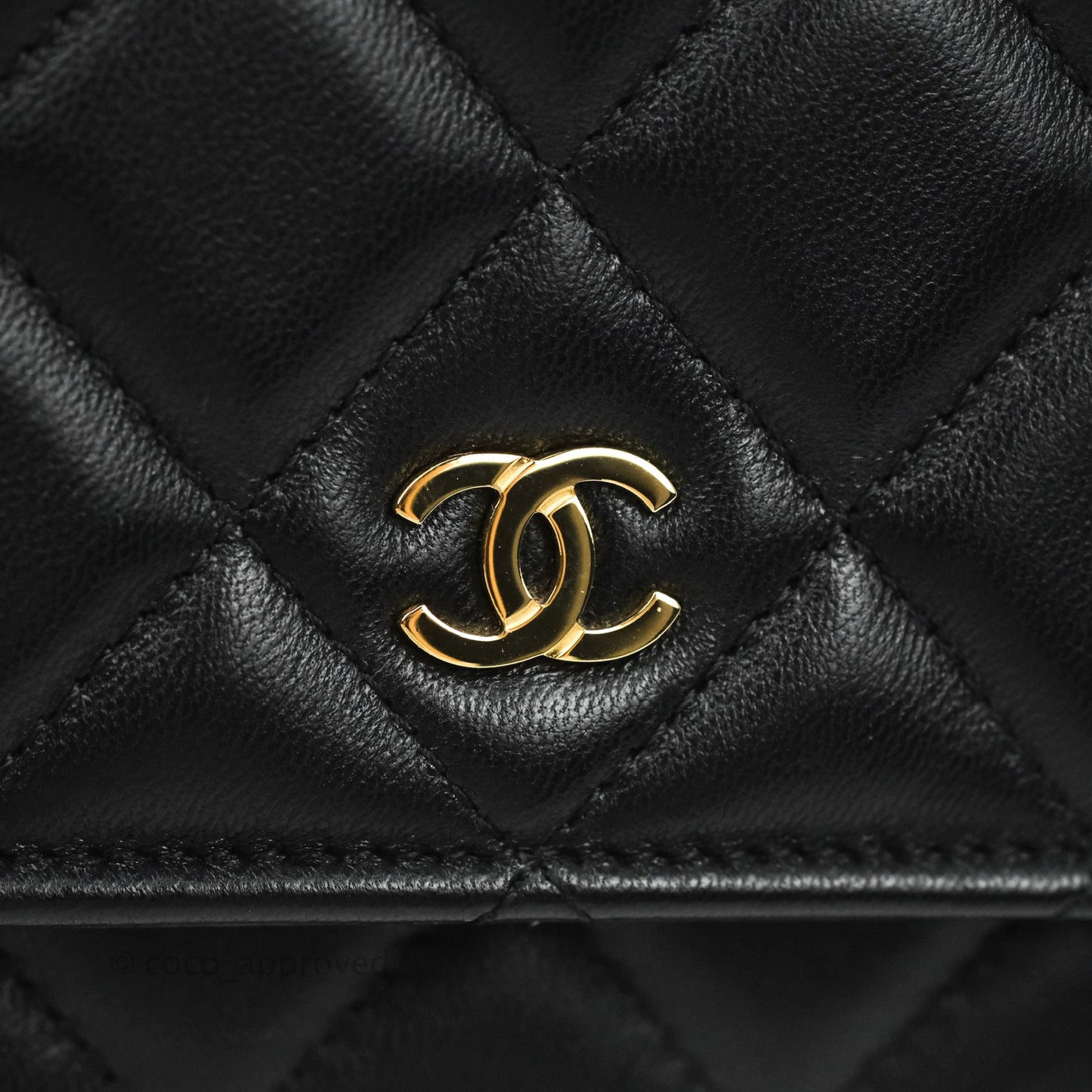 Chanel Quilted Classic Wallet on Chain WOC Black Lambskin Gold Hardware
