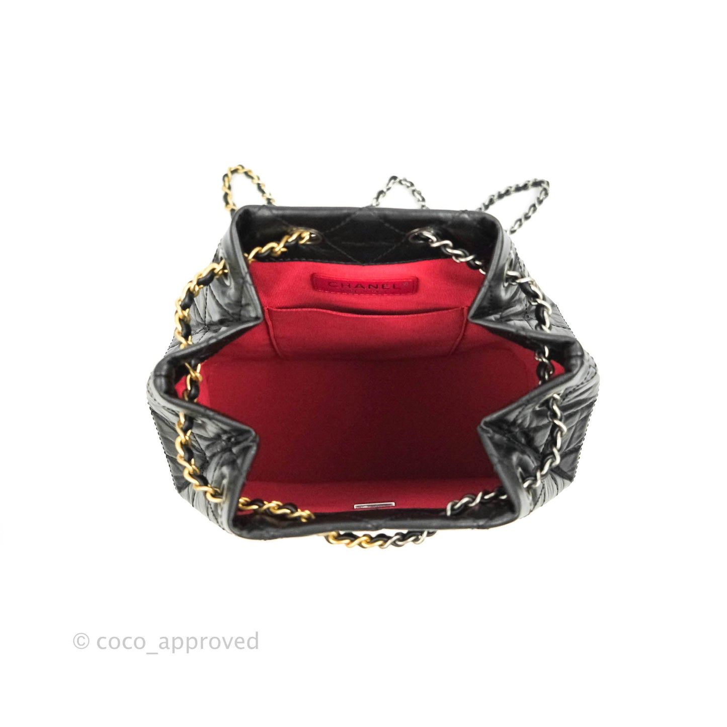 Chanel Small Gabrielle Backpack Black Aged Calfskin