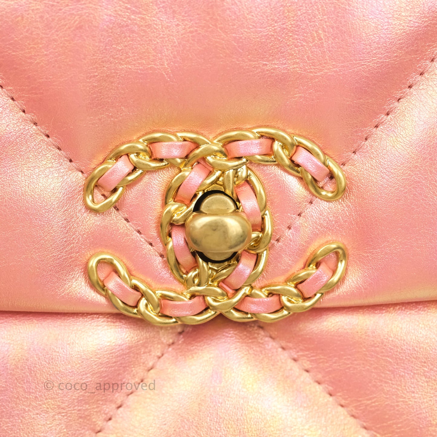 Chanel 19 Small Metallic Pink Mixed Hardware