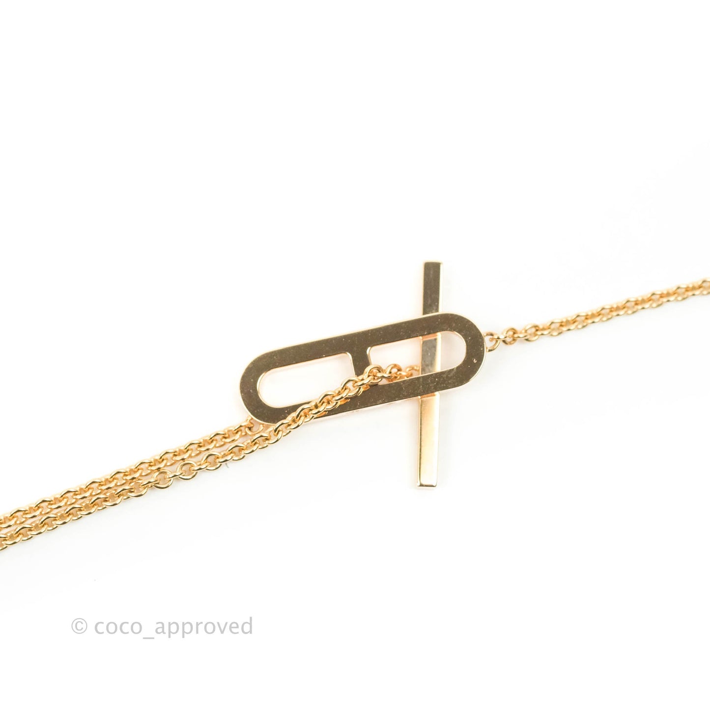 Hermes Ever Chaine D'Ancre Pendant Necklace Rose Gold