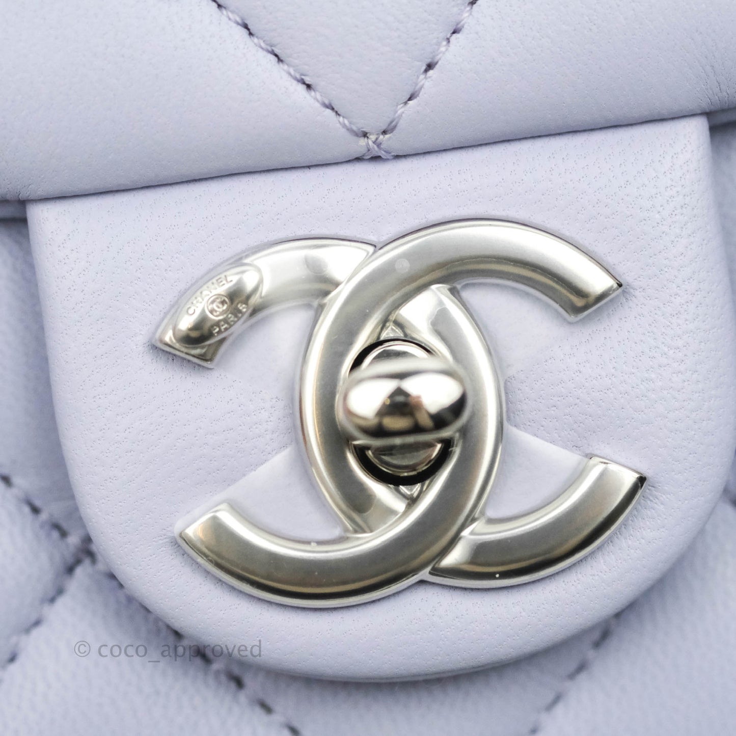Chanel Quilted My Perfect Mini With Pearl Lilac Lambskin Silver Hardware