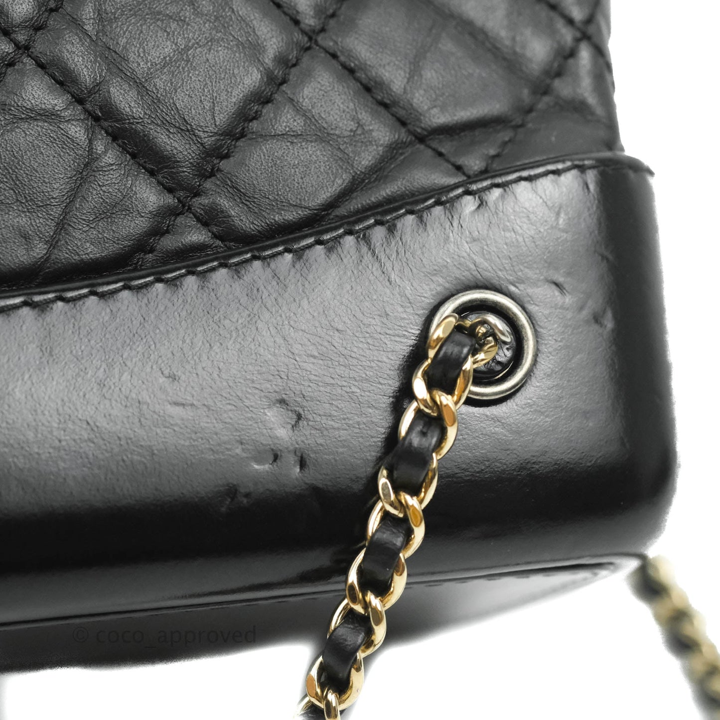 Chanel Small Gabrielle Backpack Black Aged Calfskin