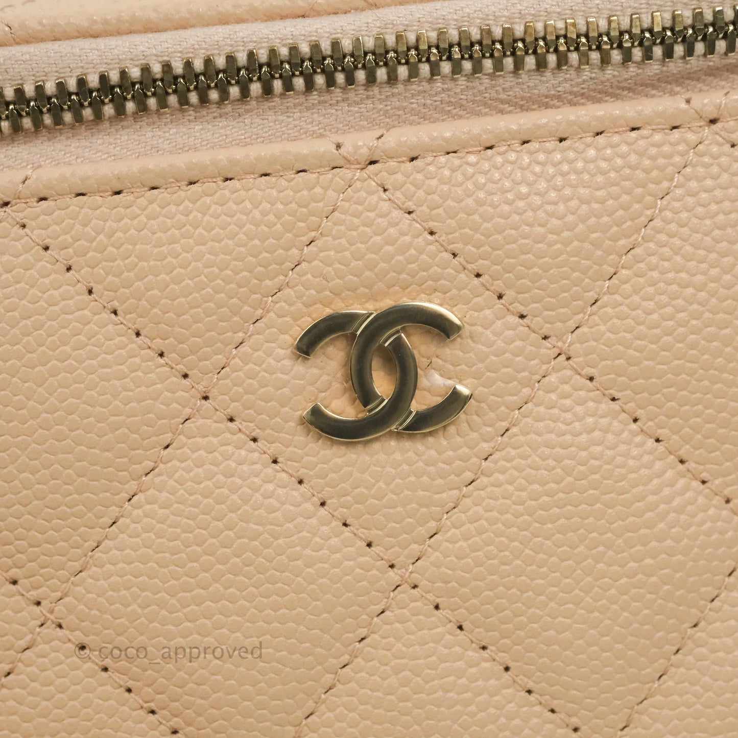 Chanel Mini Vanity With Chain Rose Clair Pink Caviar Gold Hardware