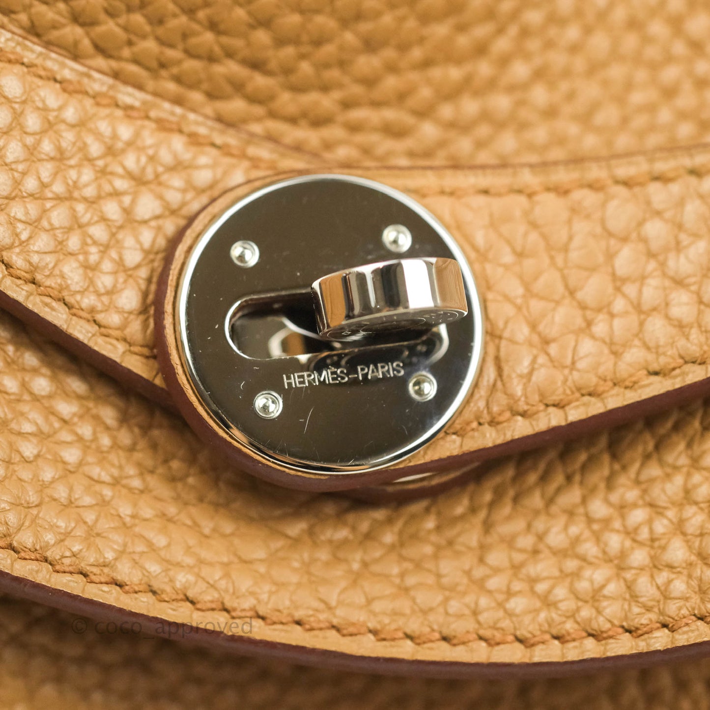 Hermès Lindy 30 Tabac Camel TC Palladium Hardware
