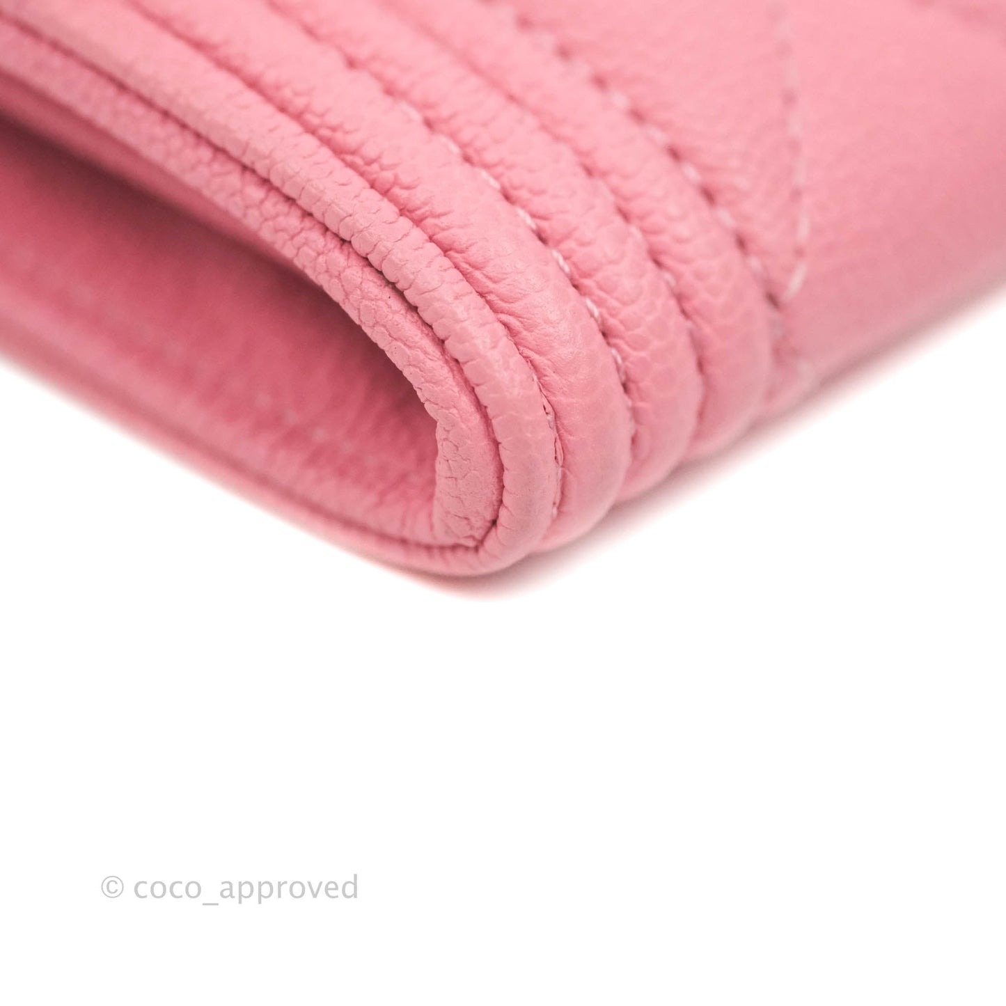 Chanel Quilted Boy Flap Coin Purse Pink Caviar Gold Hardware