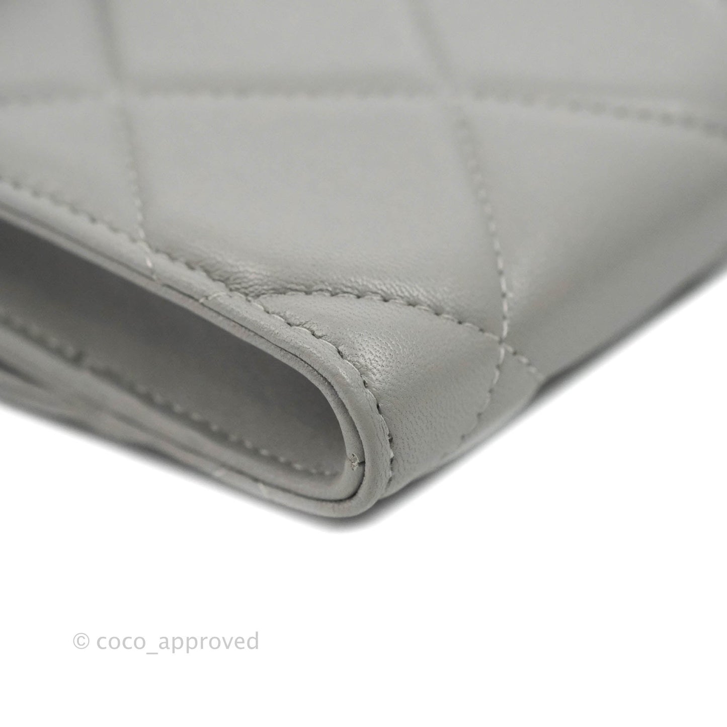 Chanel 19 Phone Holder Grey Mixed Hardware