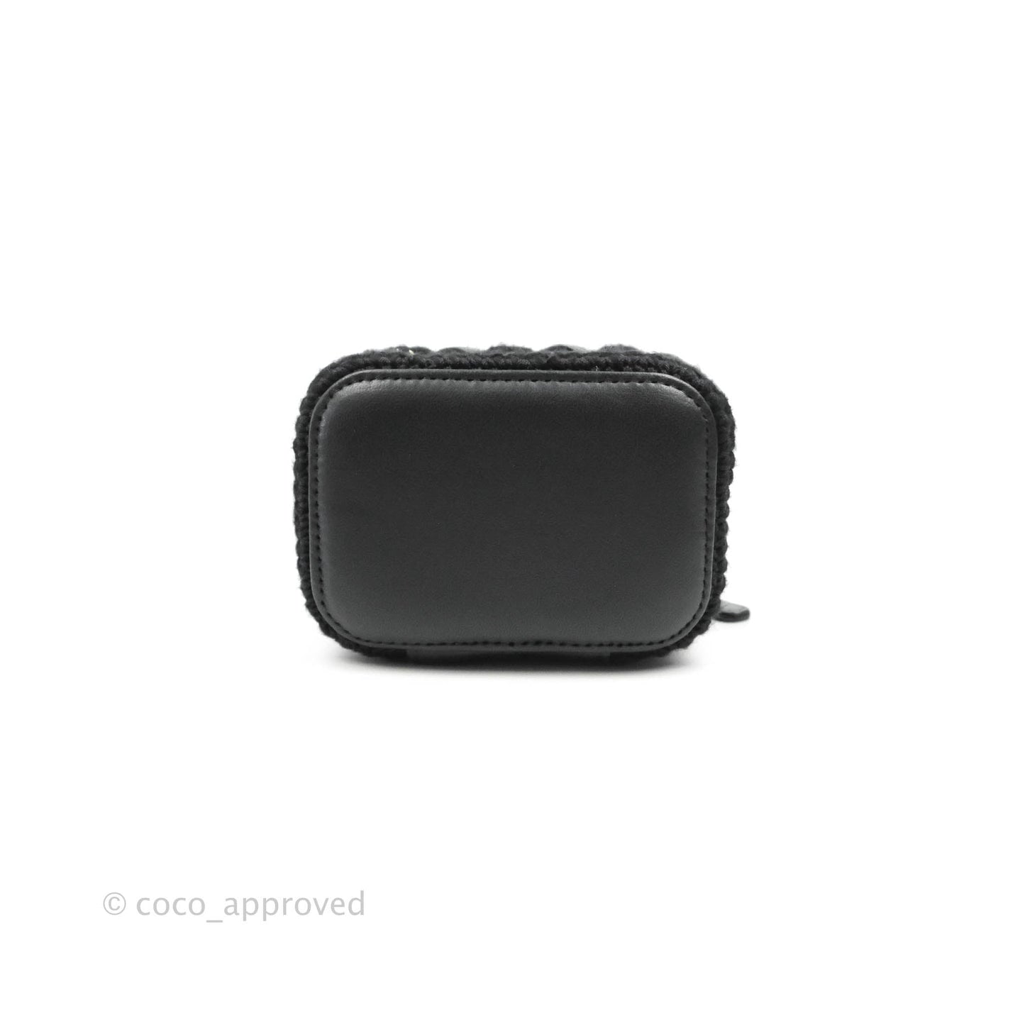 Chanel Mini Vanity With Chain Black Lambskin Crochet Gold Hardware
