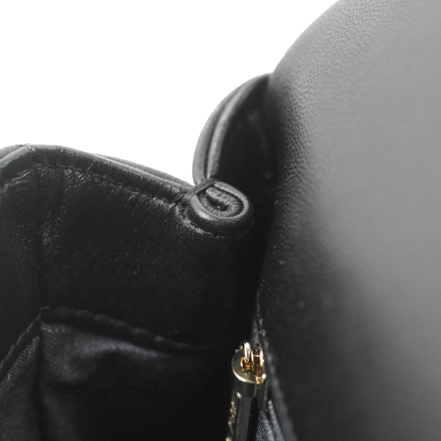 Chanel Quilted Resin Bi-Color Chain Flap Bag Black Lambskin