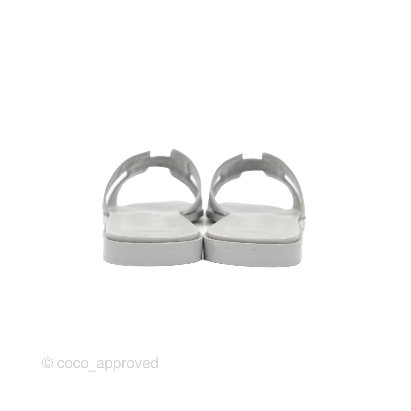 Hermès Oran Sandals Bleu Glacier Epsom Size 36