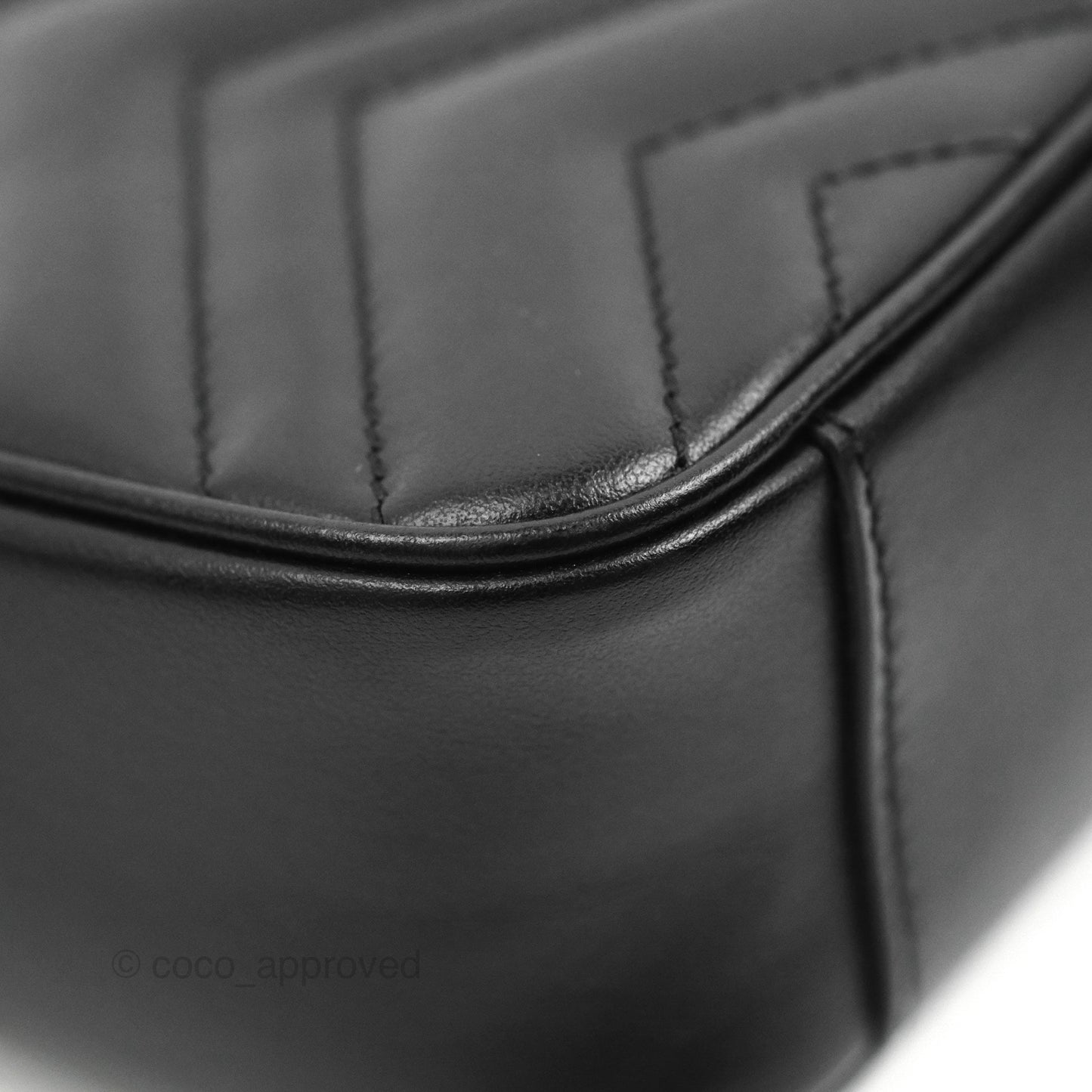 Gucci Mini Chevron GG Marmont Matelassé Bag So Black Calfskin