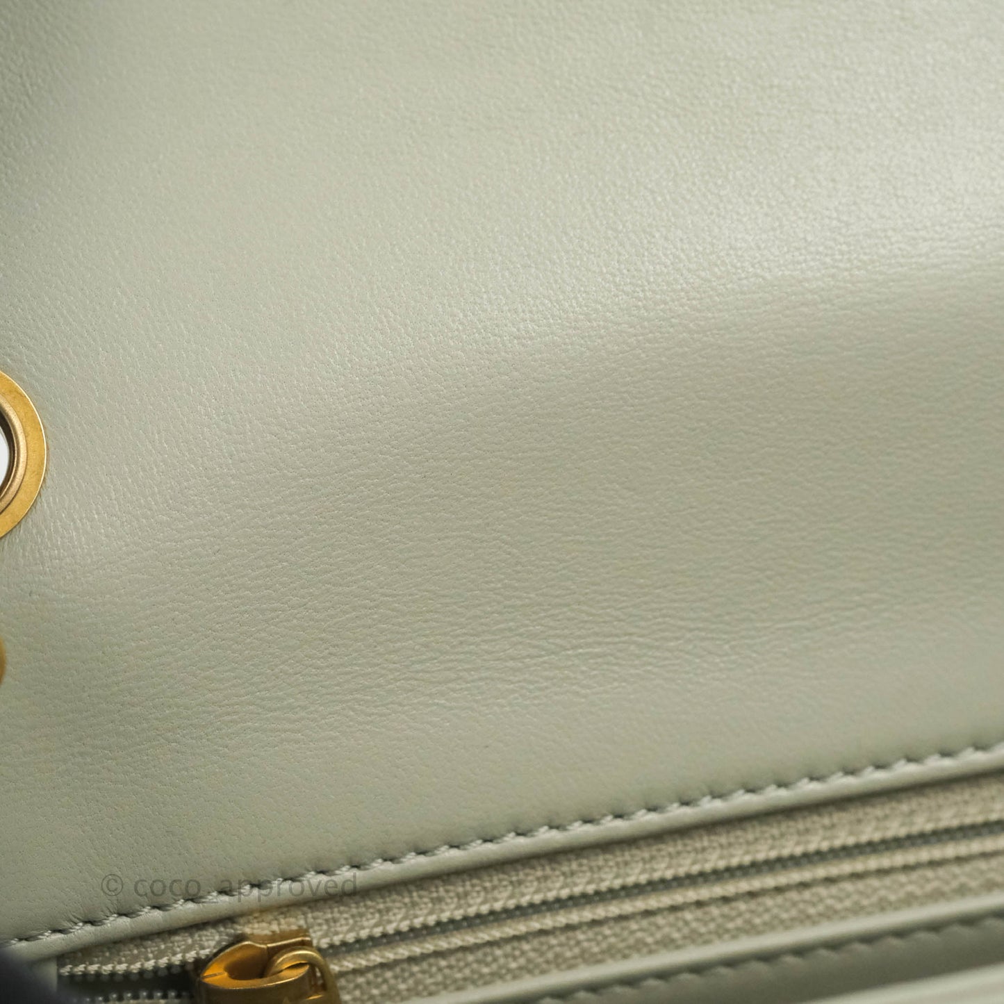 Chanel Mini Rectangular Pearl Crush Quilted Grey Lambskin Aged Gold Hardware 22C