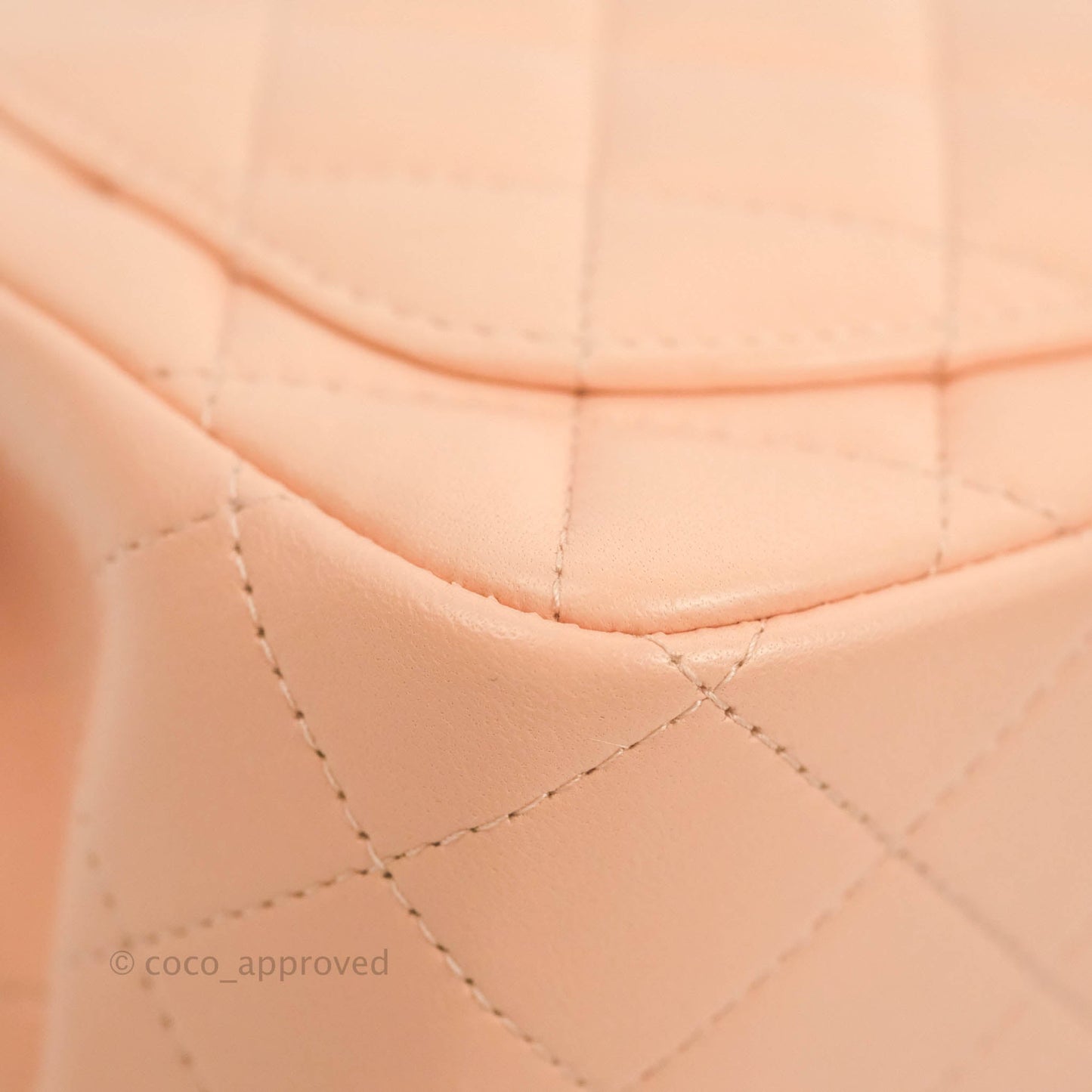 Chanel Quilted Mini Square Lambskin Light Beige Pink Gold Hardware