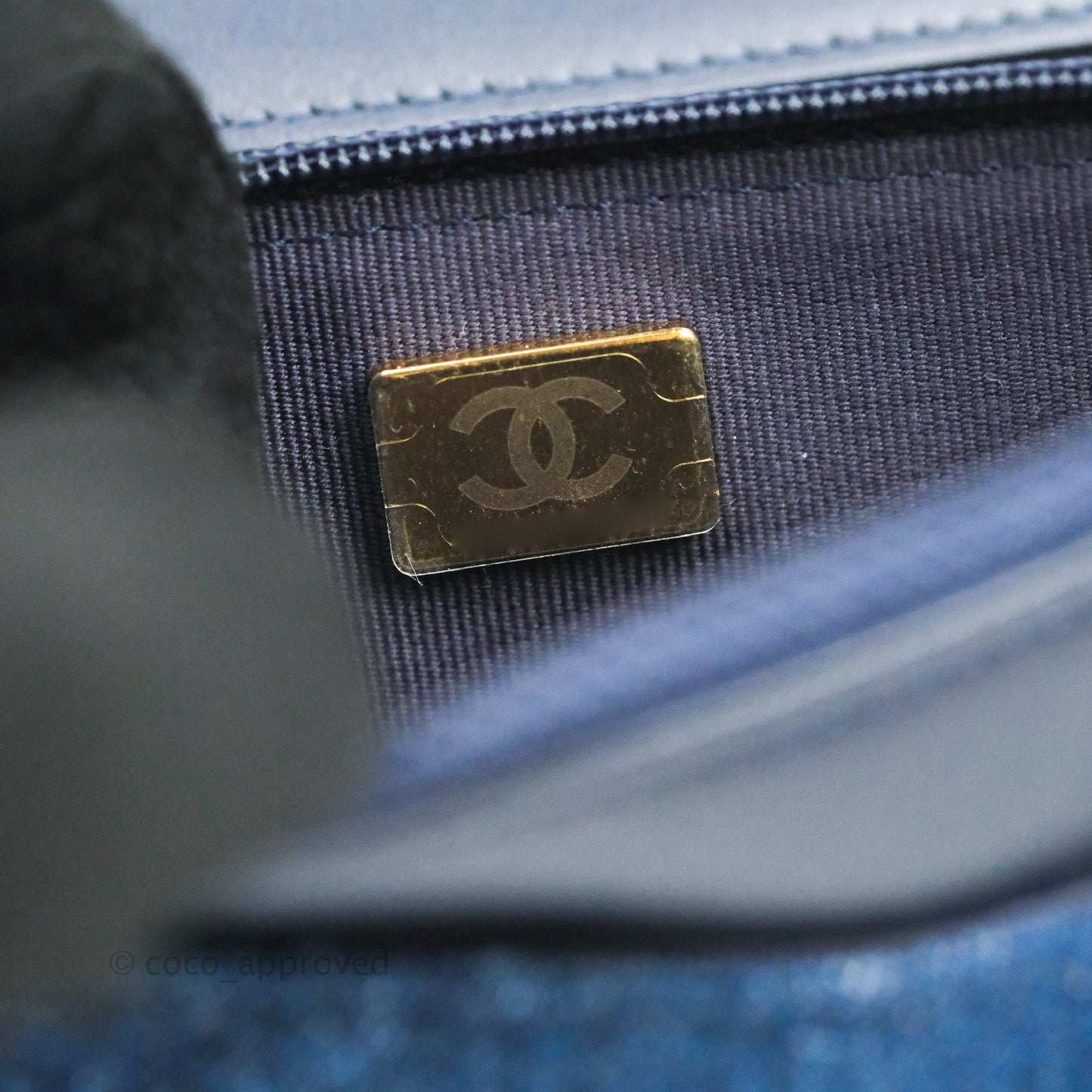 Chanel 19 Wallet on Chain WOC Blue Denim Mixed Hardware