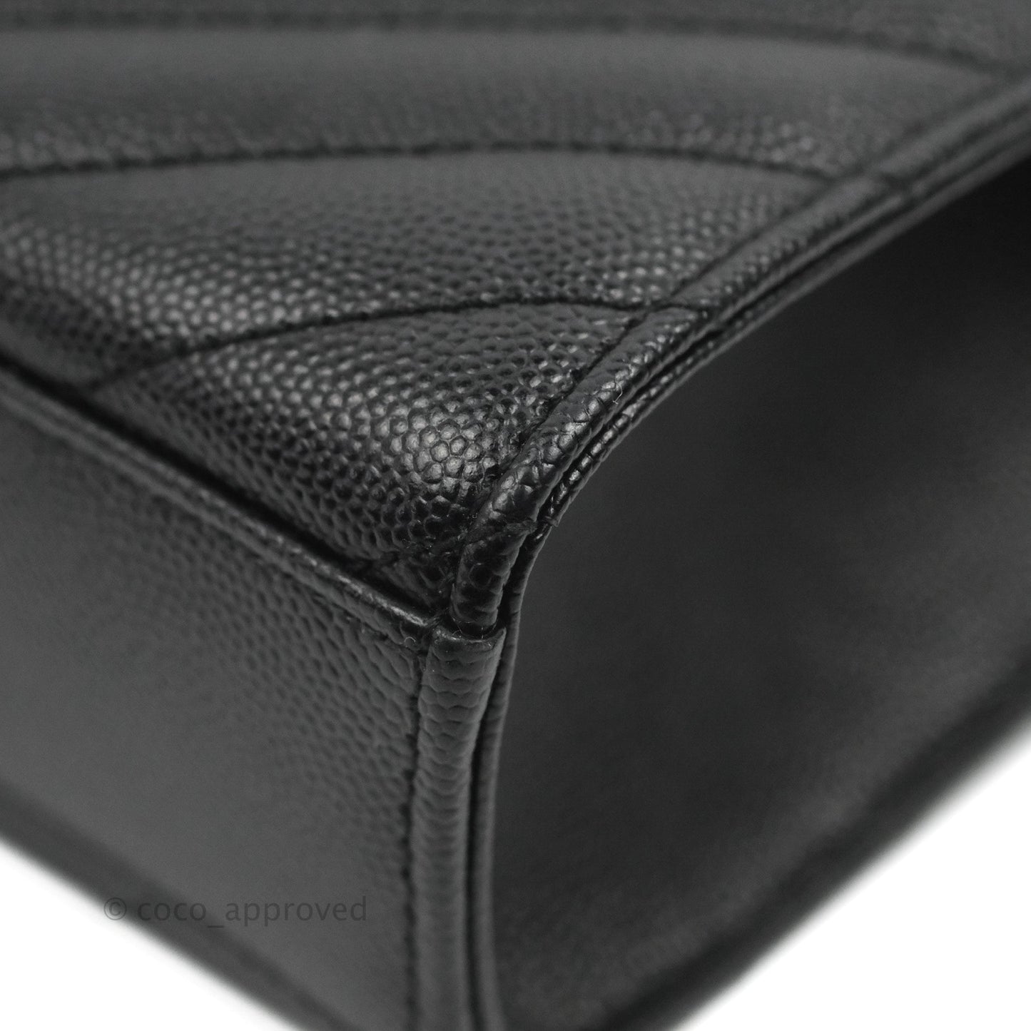 Saint Laurent Envelope Medium Black Caviar Gold Hardware