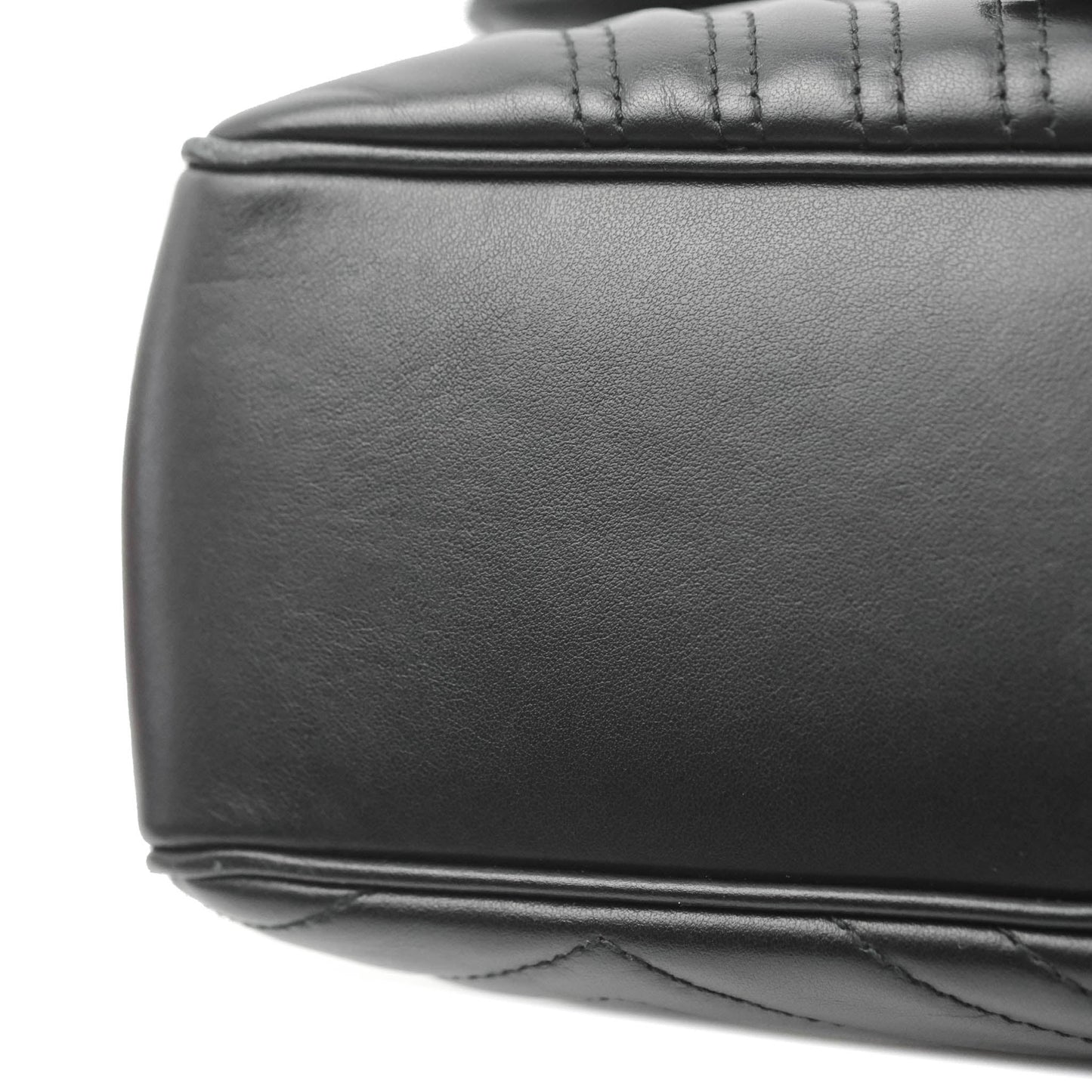 Gucci Small GG Marmont Shoulder Bag Matelasse with Sylvie Web Strap Black