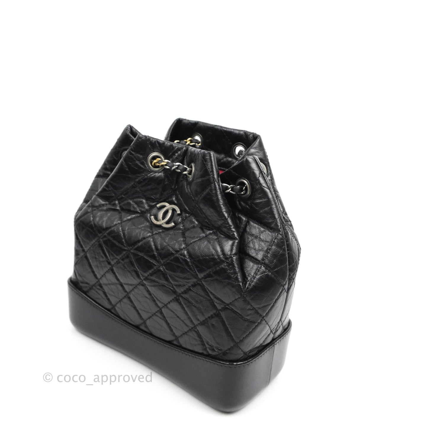 Chanel Small Gabrielle Backpack Black Aged Calfskin