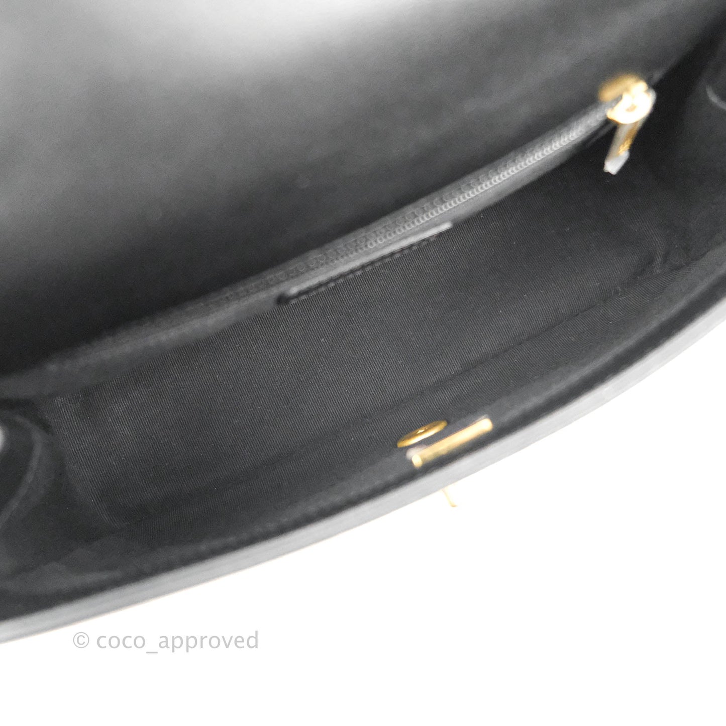 Chanel Large Flap Bag With Woven CC Logo Black Lambskin Gold Hardware 22C