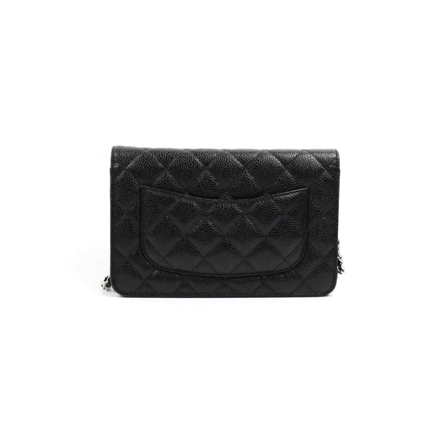 Chanel Quilted Classic WOC Black Caviar Silver Hardware