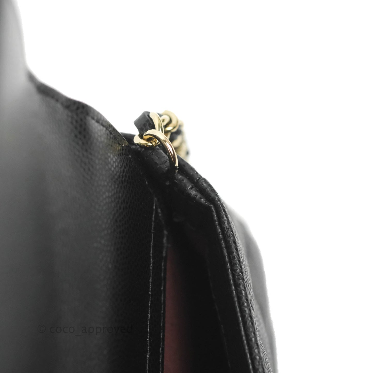 Chanel Classic Flap Phone Holder With Chain Black Caviar Gold Hardware 22A