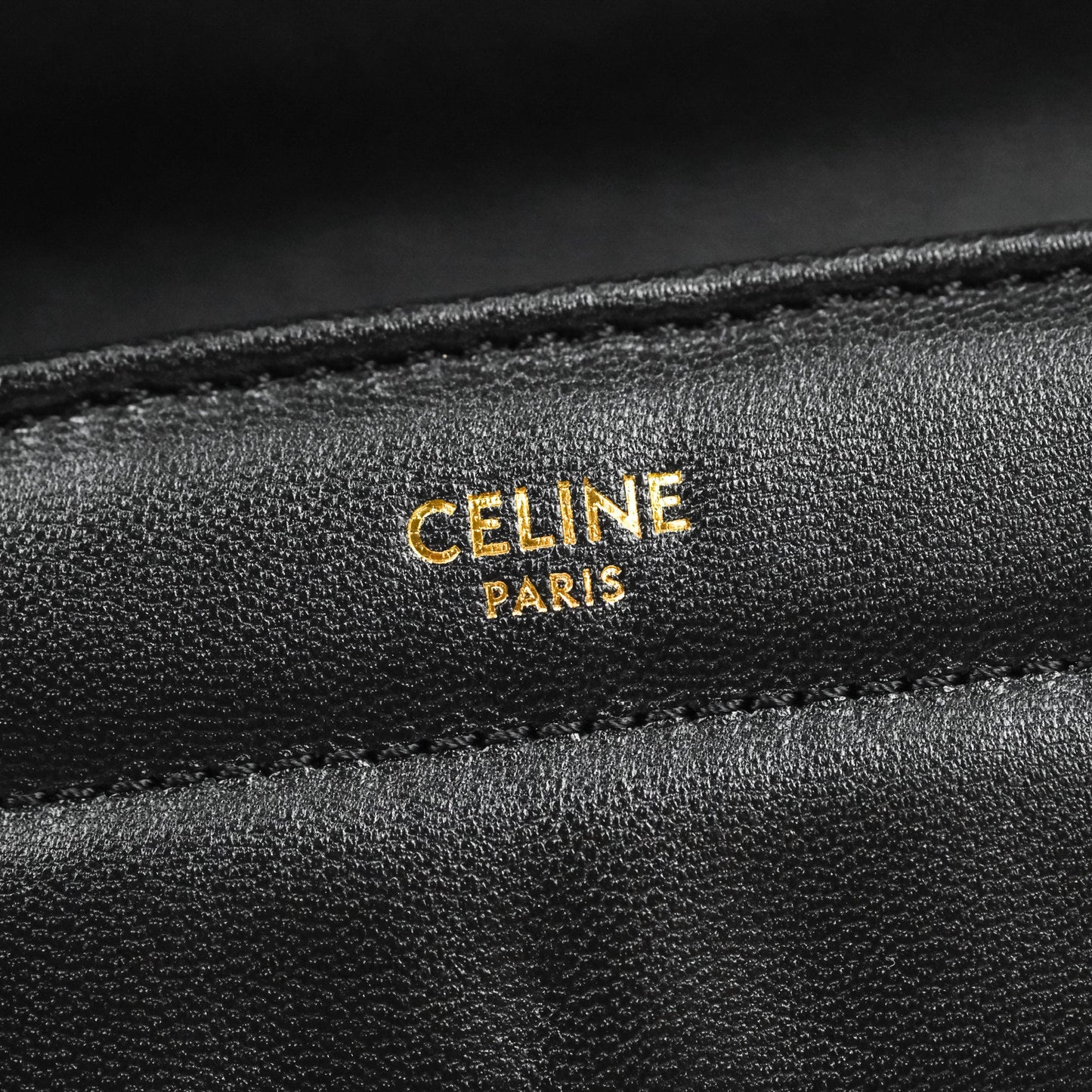 Celine Monochrome Quilted Goatskin Matelasse Black Gold Hardware