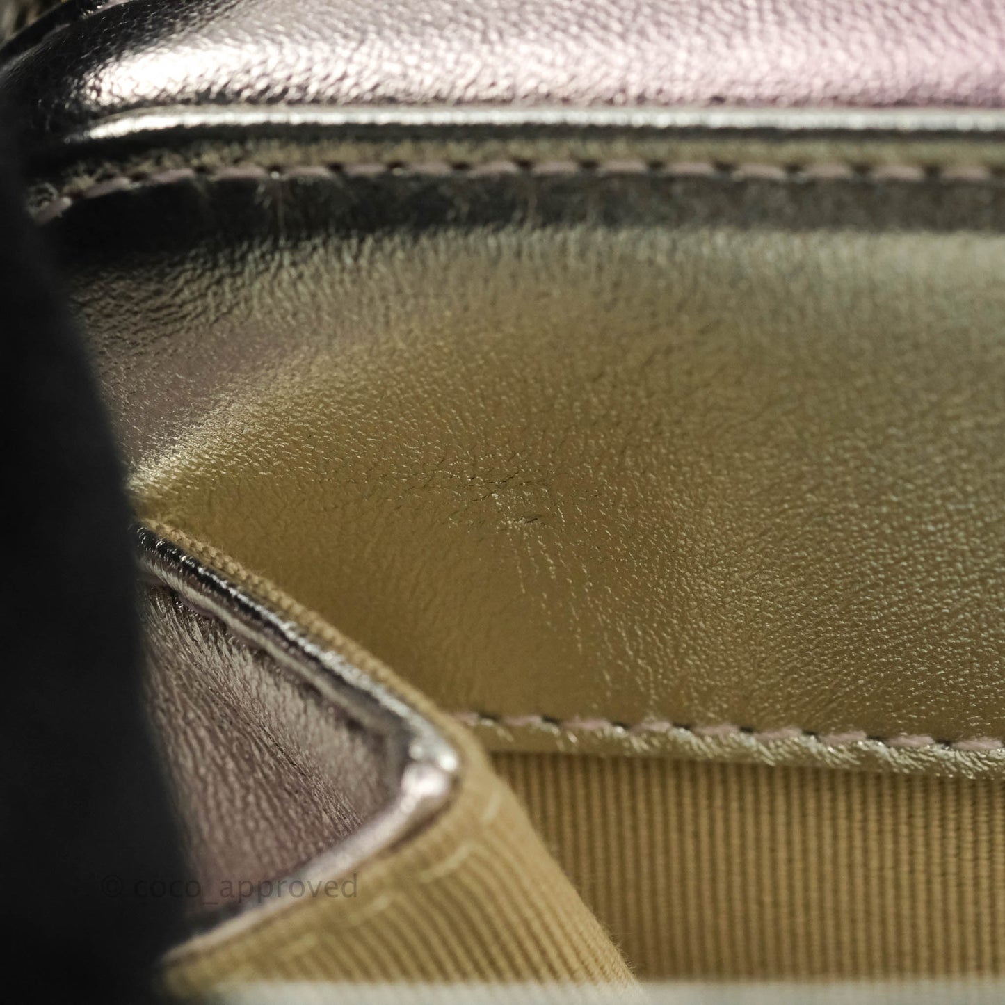 Chanel Quilted Small Like The Wallet Flap Metallic Pink Silver Light Gold Hardware 22C