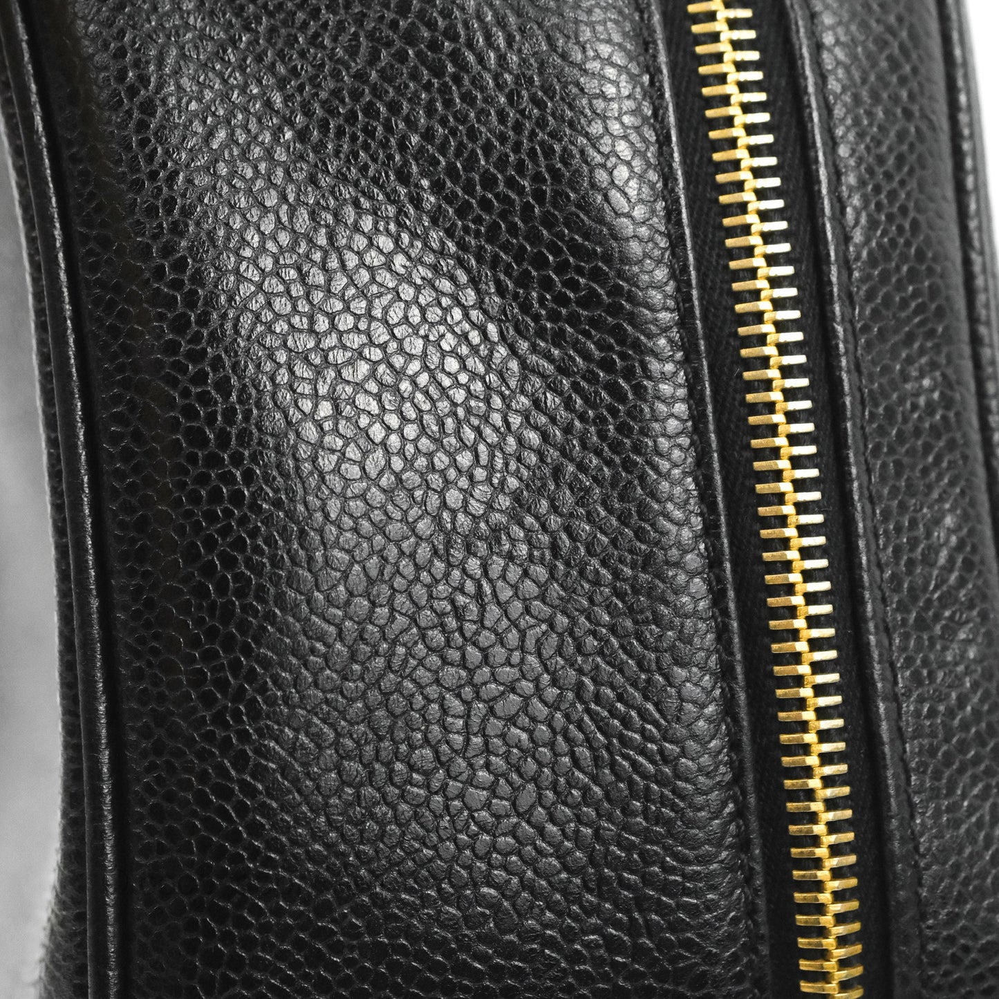 Chanel Vintage Timeless CC Vanity Black Caviar Gold Hardware