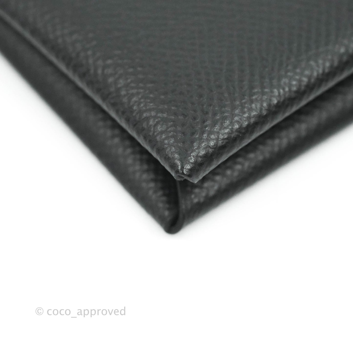 Hermès Calvi Card Holder Epsom Black
