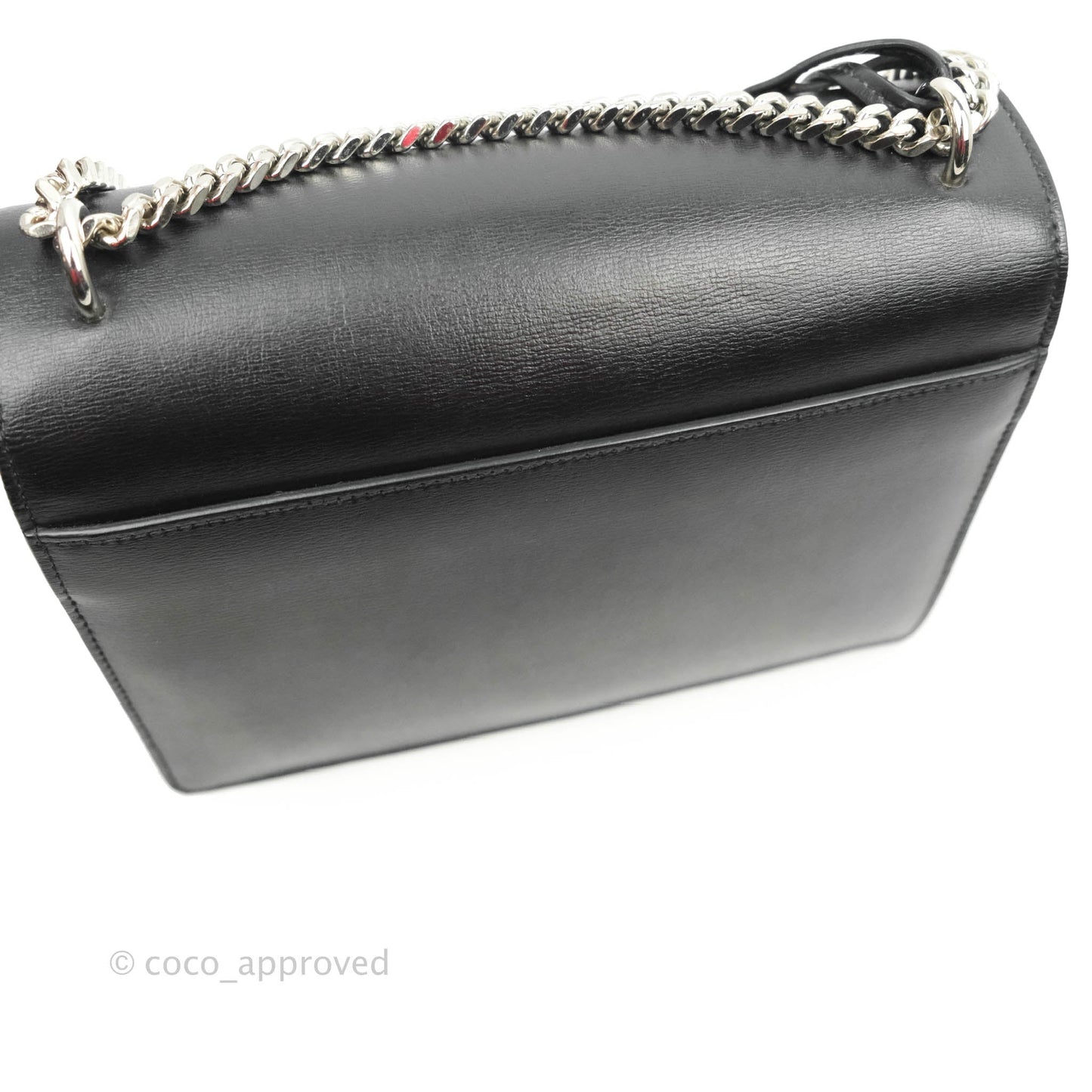 Saint Laurent Sunset Medium Black Calfskin Silver Hardware