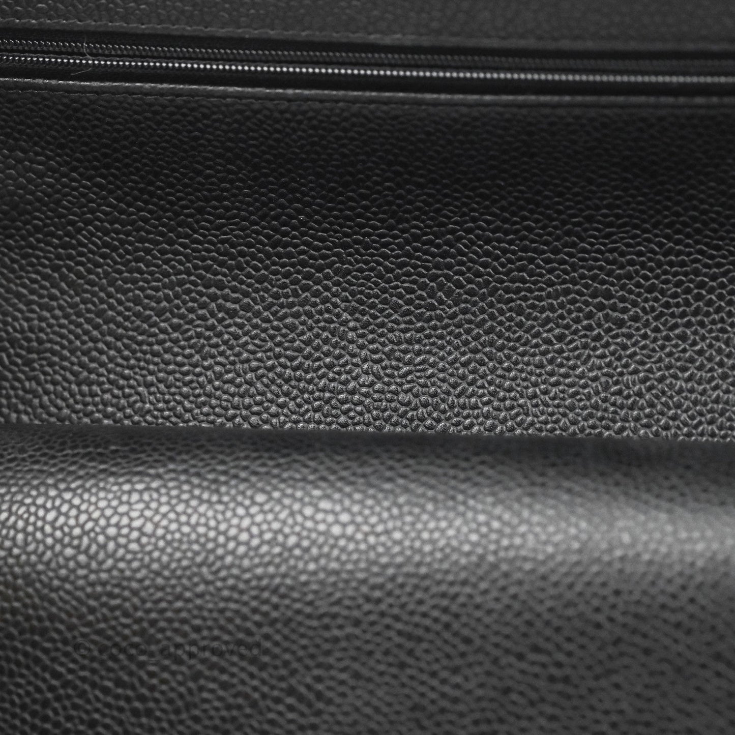 Chanel Classic M/L Medium Flap Quilted Black Caviar Silver Hardware