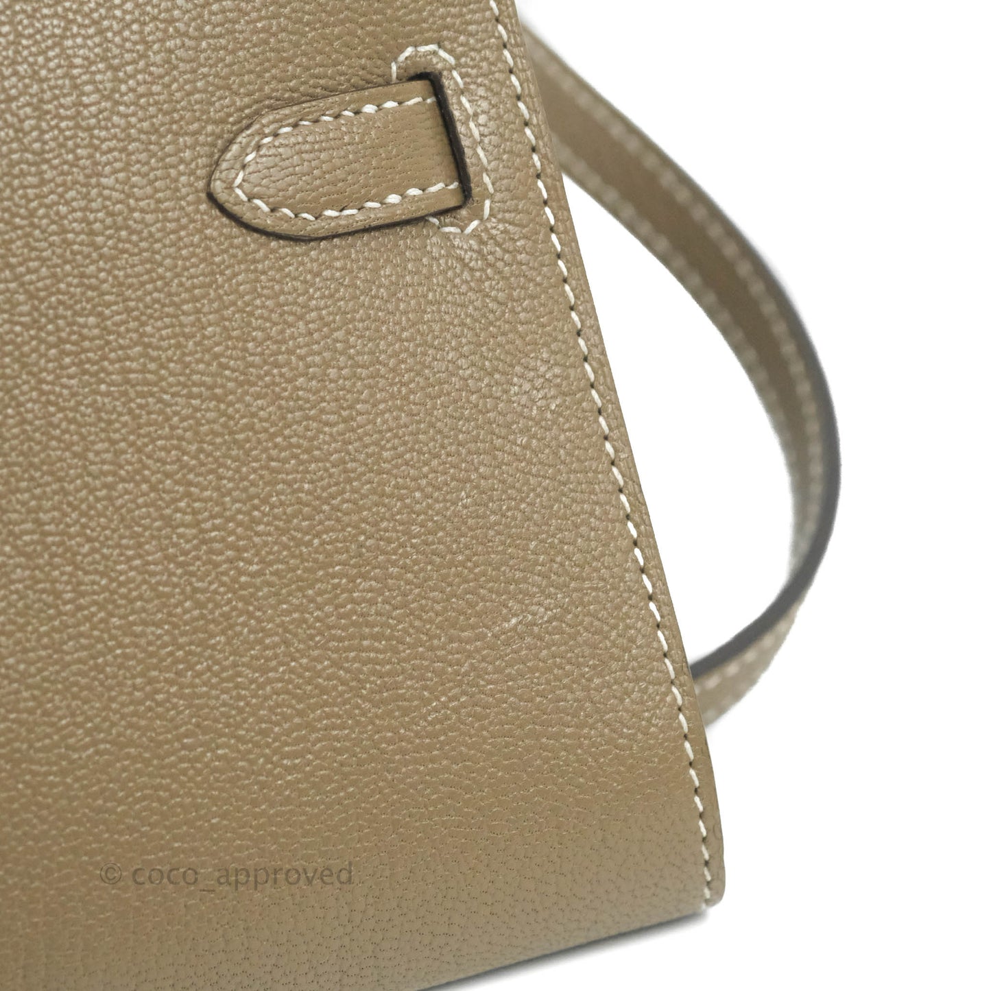 Hermès Kelly To Go Wallet Etoupe Chevre Mysore Palladium Hardware