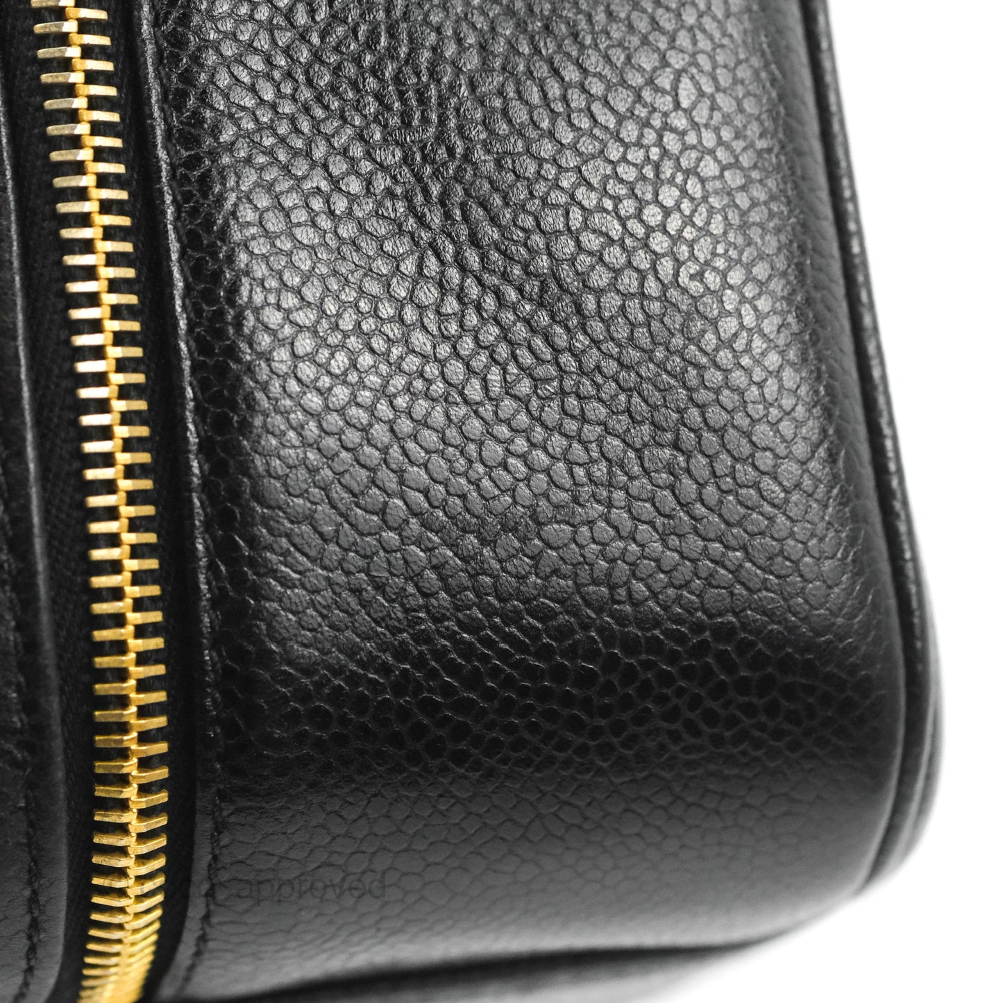 Chanel Vintage Timeless CC Vanity Black Caviar Gold Hardware